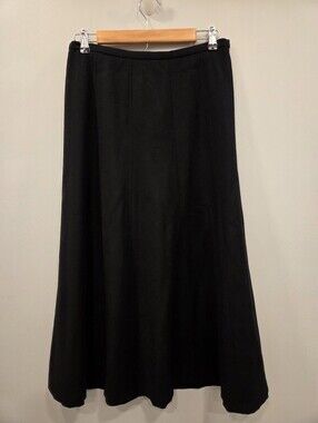 Talbots Vintage 90s Y2K Wool Lined Black Skirt Size 8